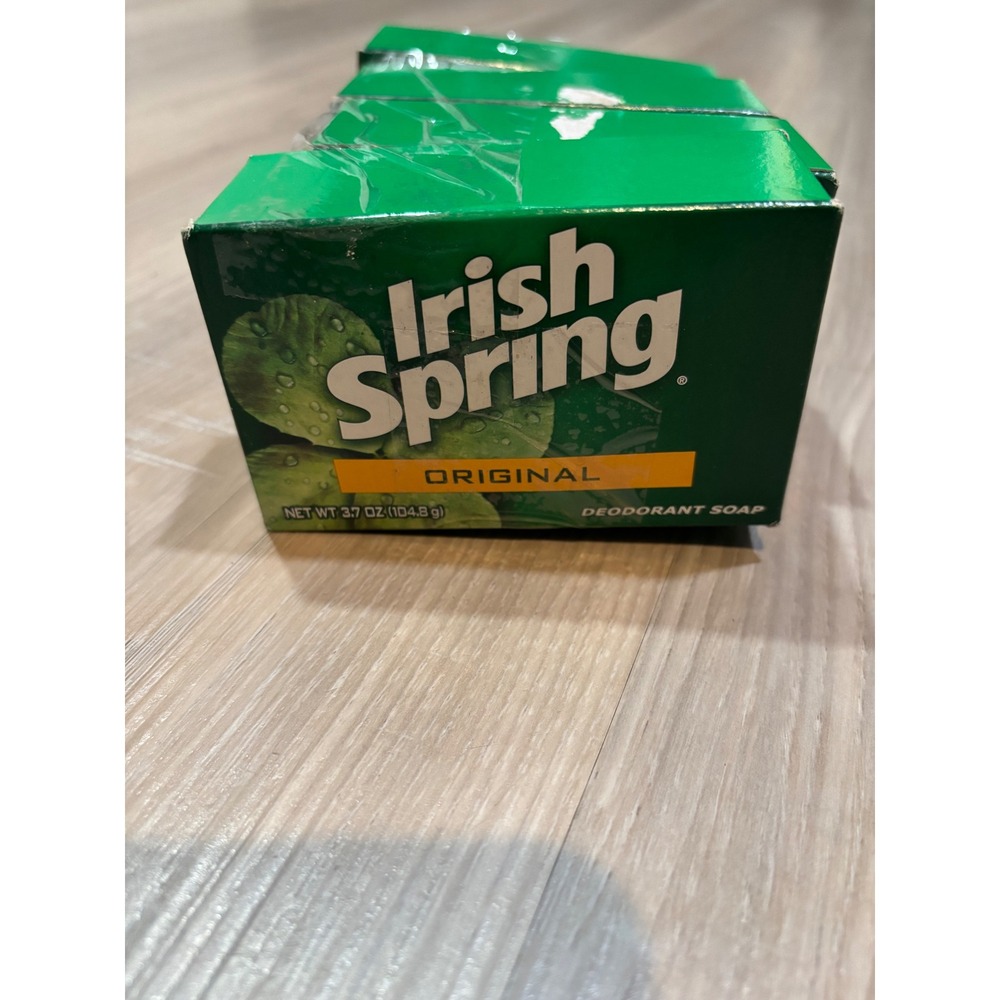 Irish Spring Original Deodorant Soap 3.7 oz Bars Lot of 4 Fresh Scent‎ New
